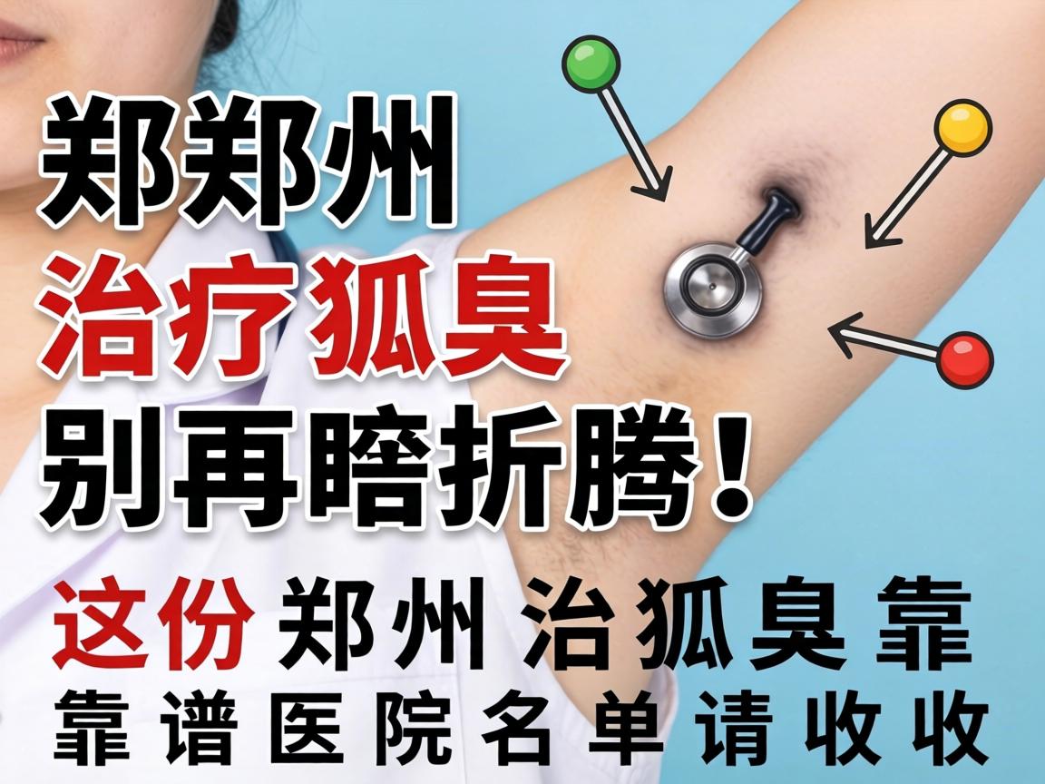 郑州治疗狐臭，别再瞎折腾！这份郑州治狐臭靠谱医院名单请收好