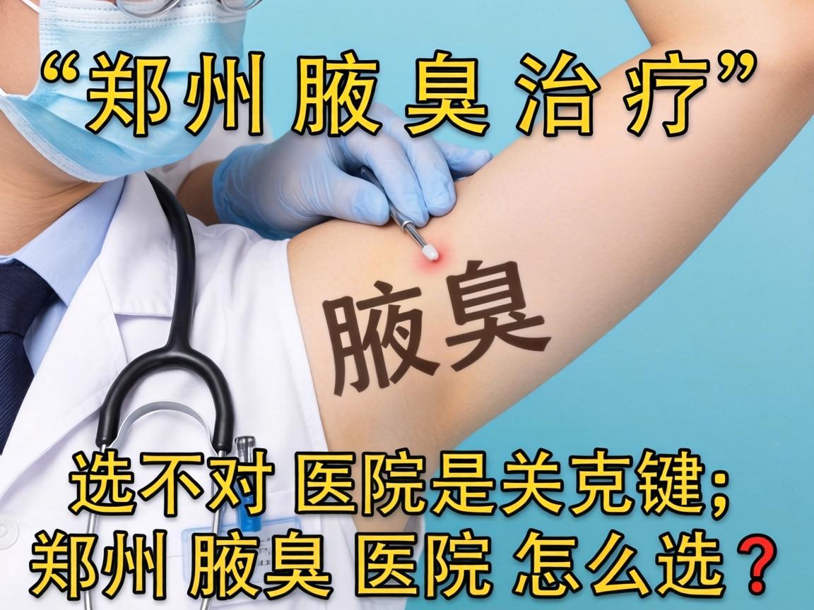 郑州腋臭治疗，选对医院是关键，郑州腋臭医院怎么选？