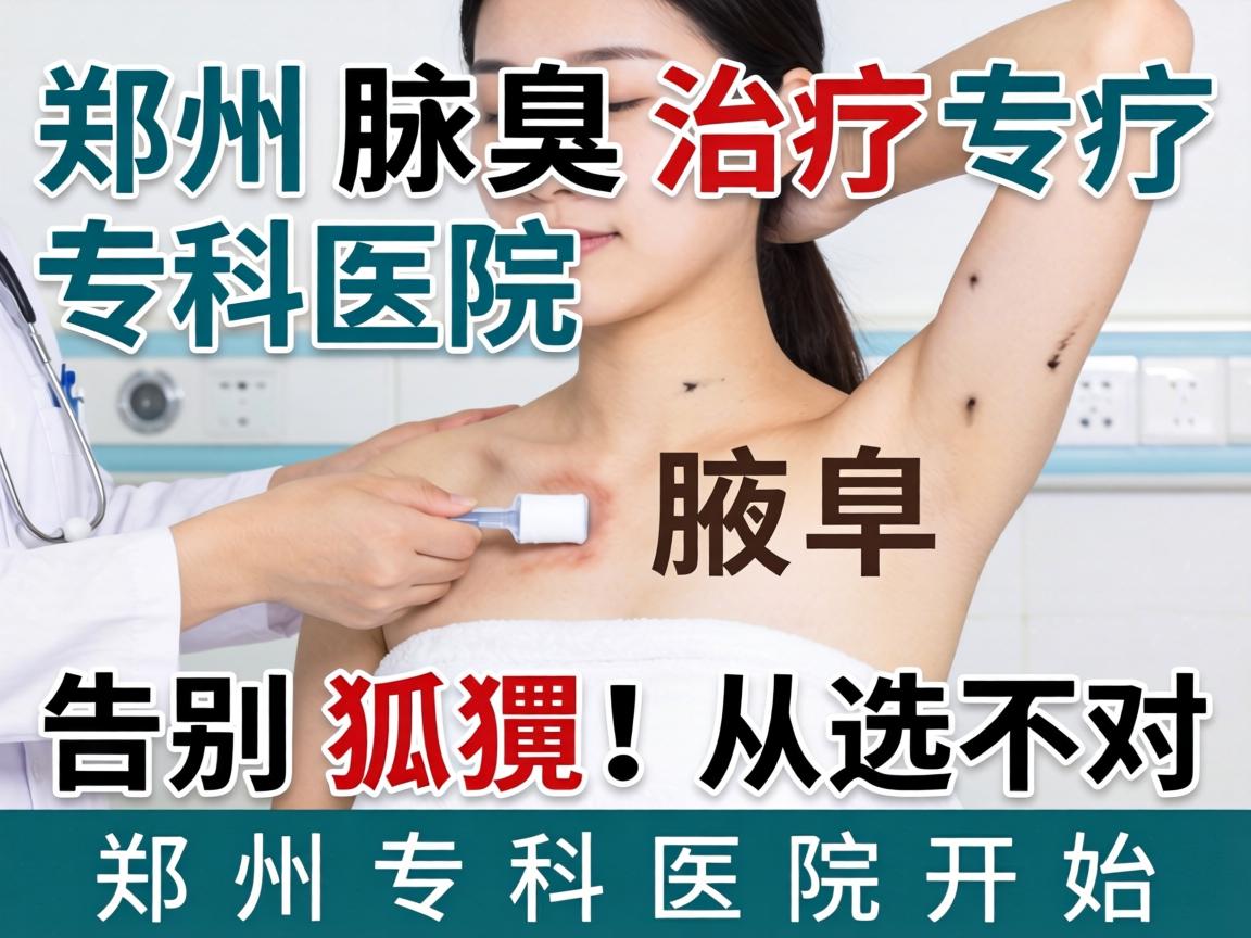 郑州腋臭治疗专科医院，告别狐臭，从选对郑州专科医院开始