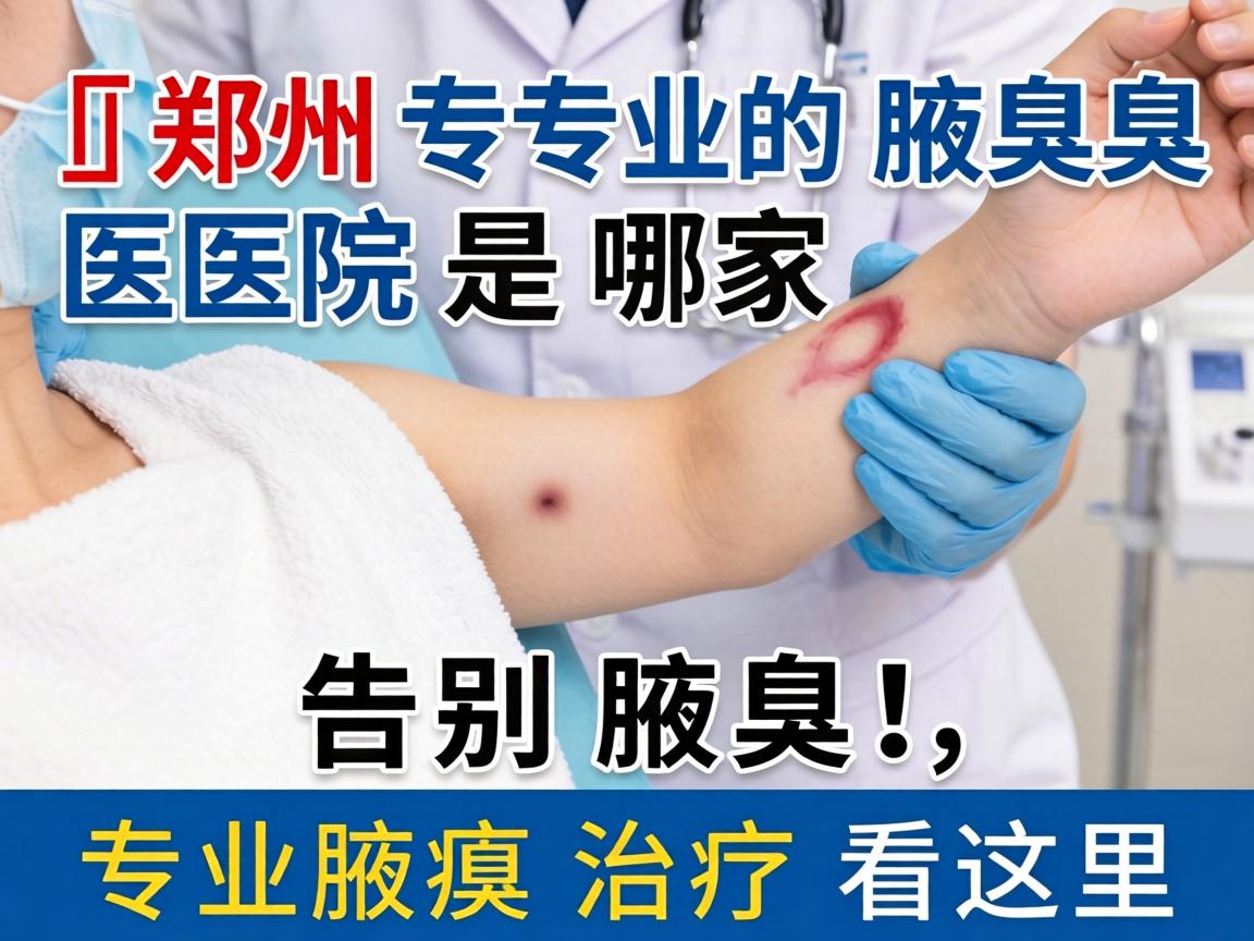 郑州专业的腋臭医院是哪家？告别腋臭，专业腋臭治疗看这里