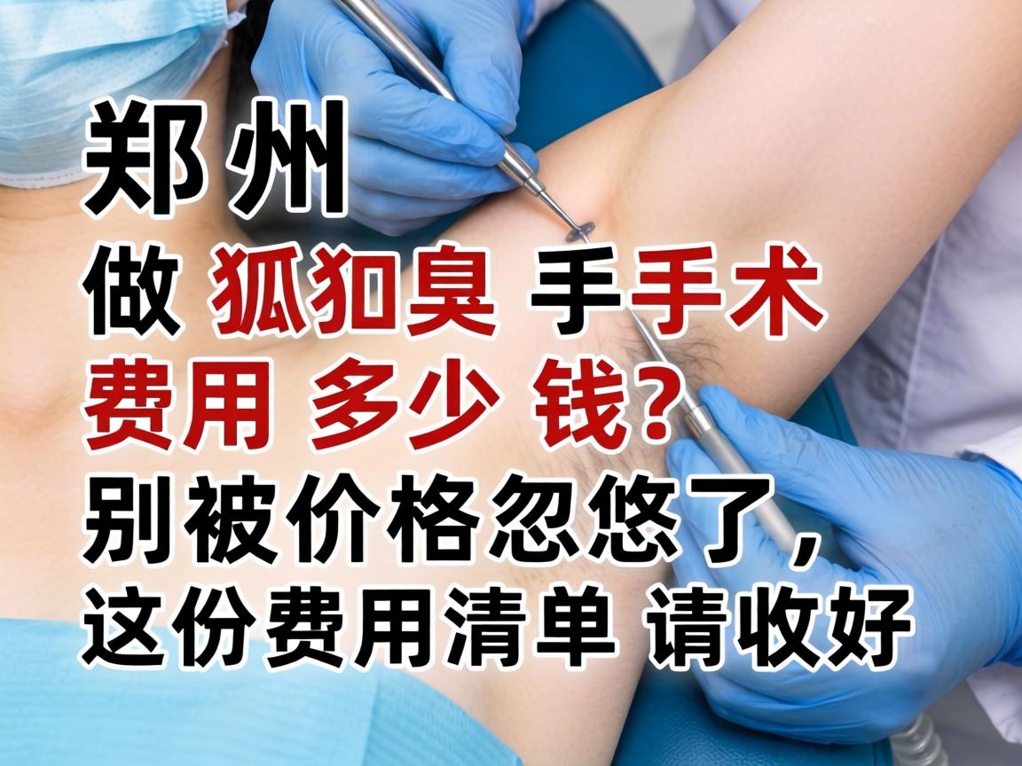 郑州做狐臭手术费用多少钱？别被价格忽悠了，这份费用清单请收好