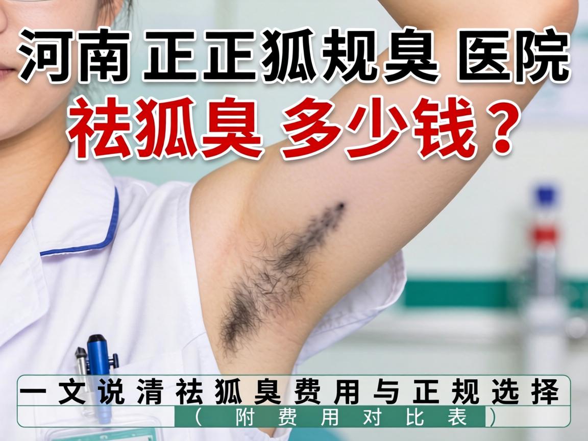河南正规狐臭医院祛狐臭多少钱？一文说清祛狐臭费用与正规选择（附费用对比表）