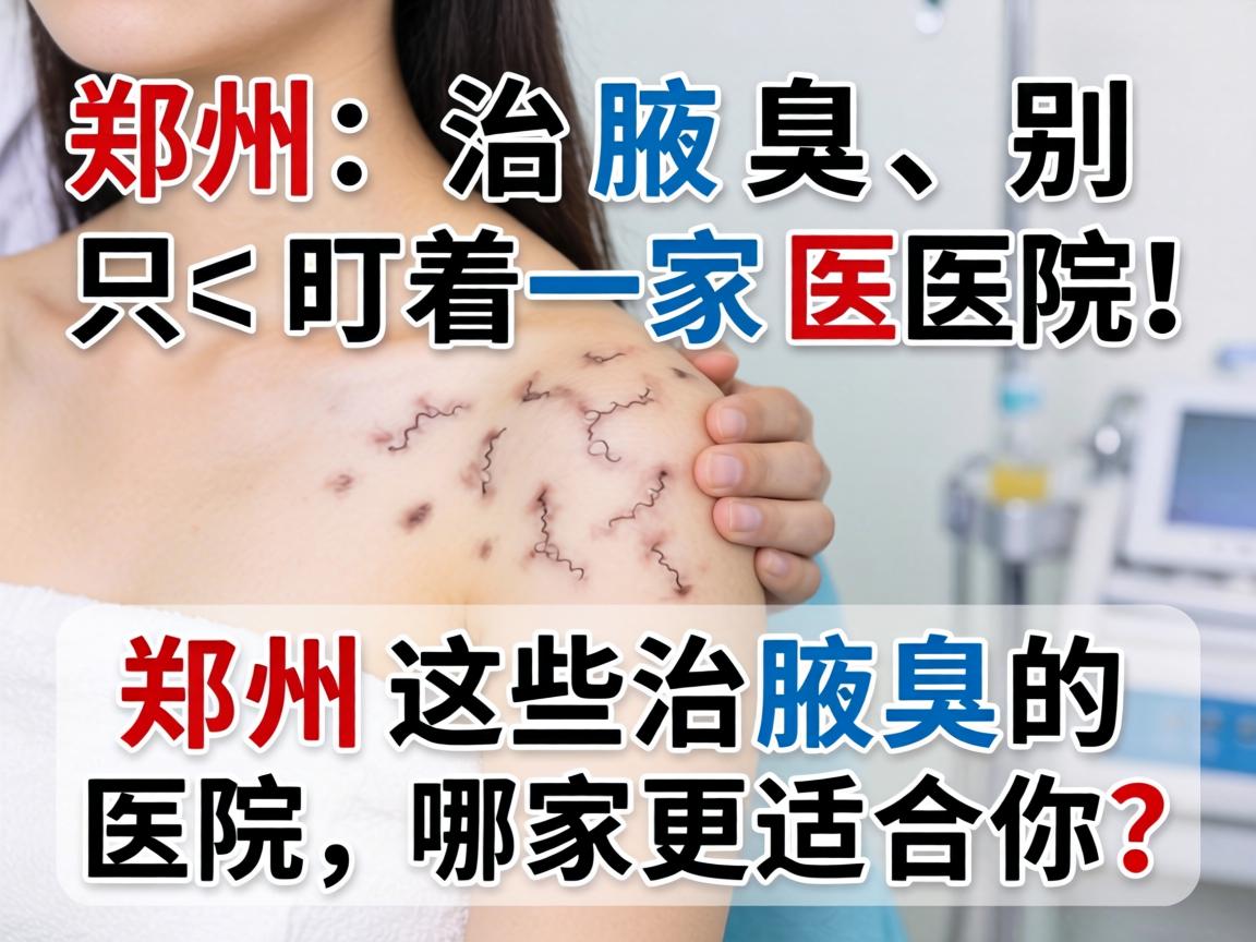 郑州治腋臭，别只盯着一家医院！郑州这些治腋臭的医院，哪家更适合你？