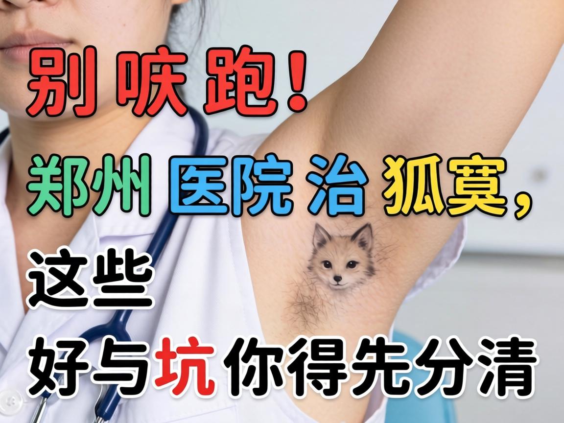别瞎跑！郑州医院治狐臭，这些好与坑你得先分清