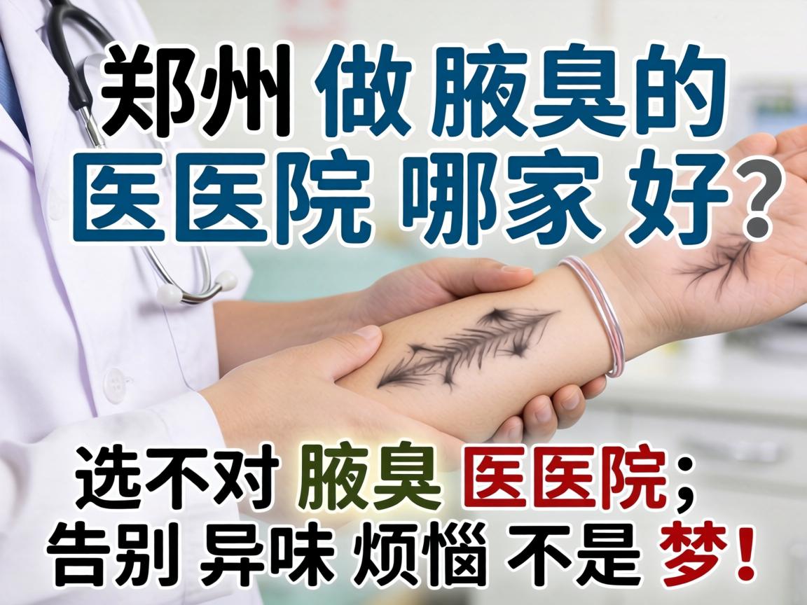 郑州做腋臭的医院哪家好？选对腋臭医院，告别异味烦恼不是梦！