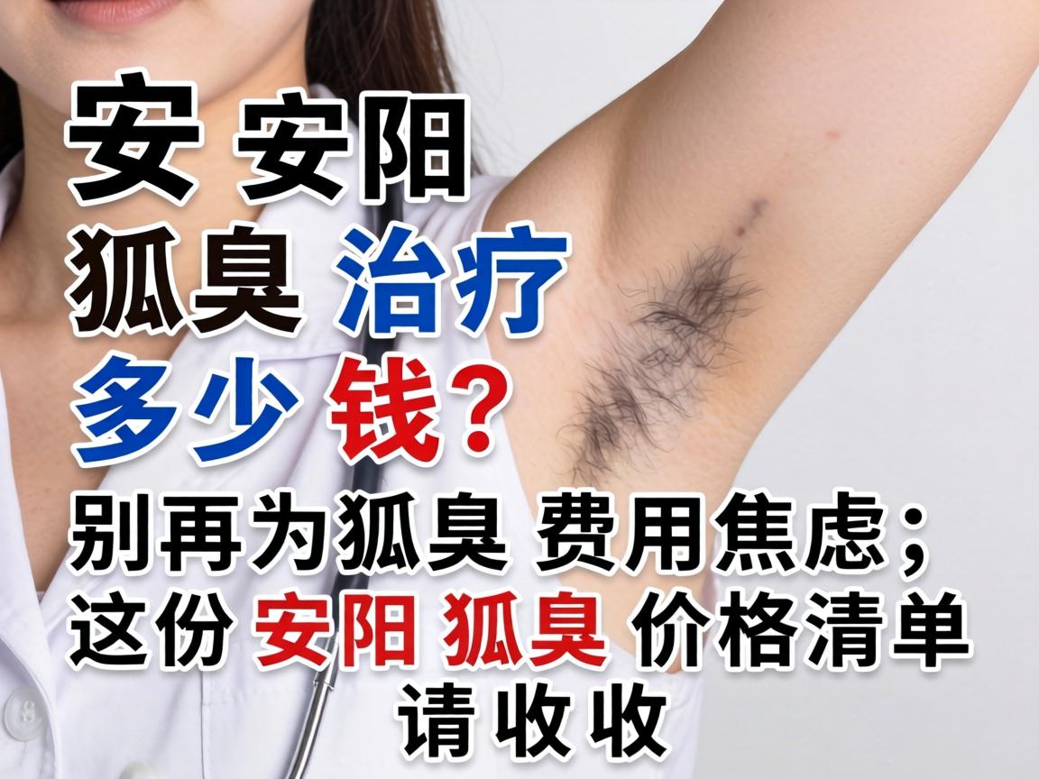 安阳狐臭治疗多少钱？别再为狐臭费用焦虑，这份安阳狐臭价格清单请收好