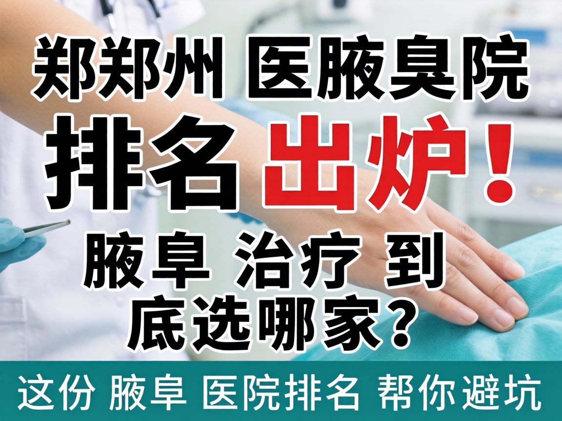 郑州腋臭医院排名出炉！腋臭治疗到底选哪家？这份腋臭医院排名帮你避坑
