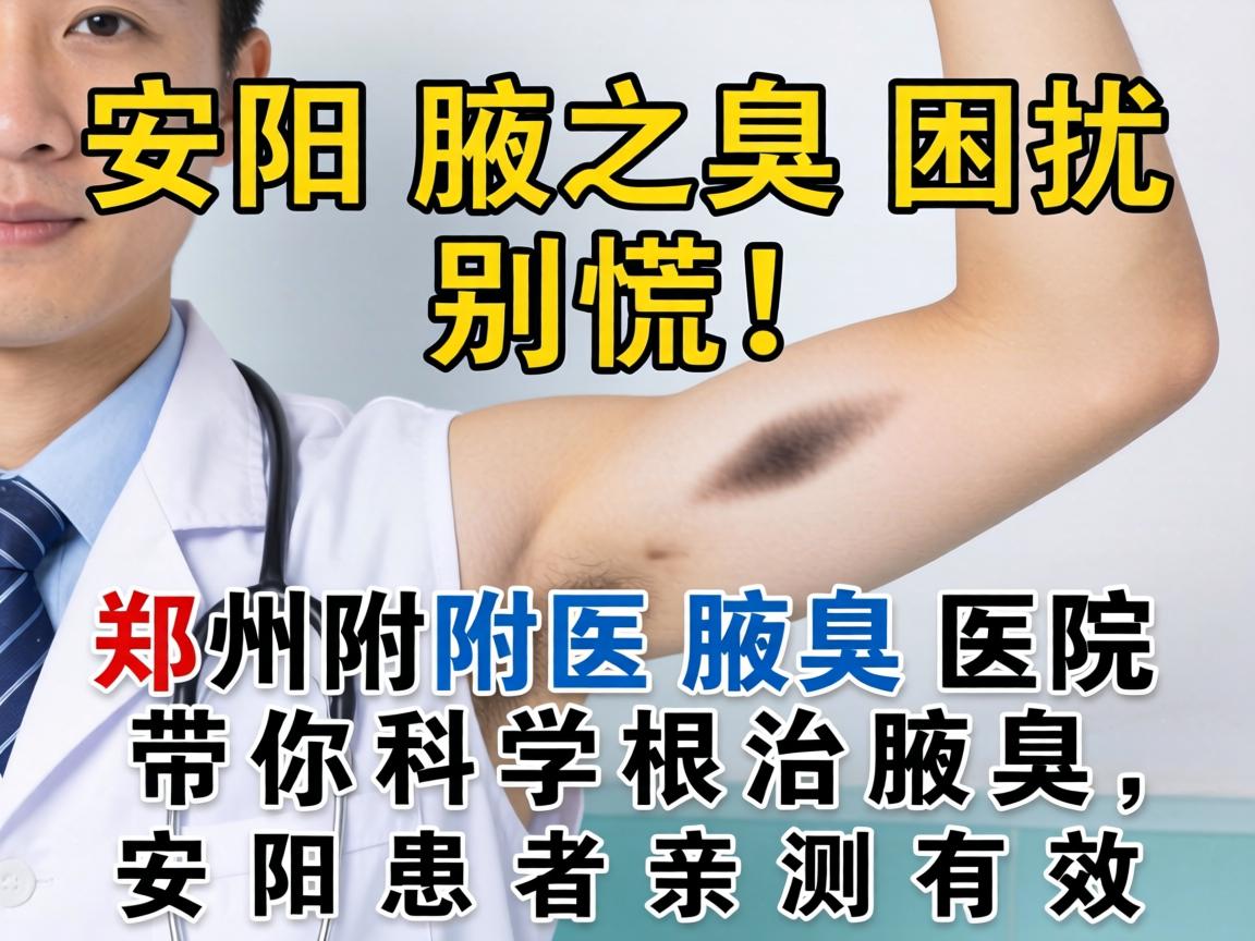 安阳腋臭困扰别慌！郑州附医腋臭医院带你科学根治腋臭，安阳患者亲测有效