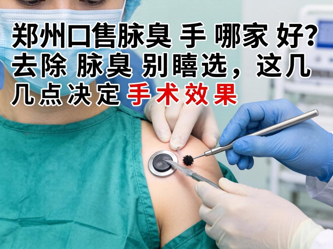 郑州腋臭手术哪家好？去除腋臭别瞎选，这几点决定手术效果