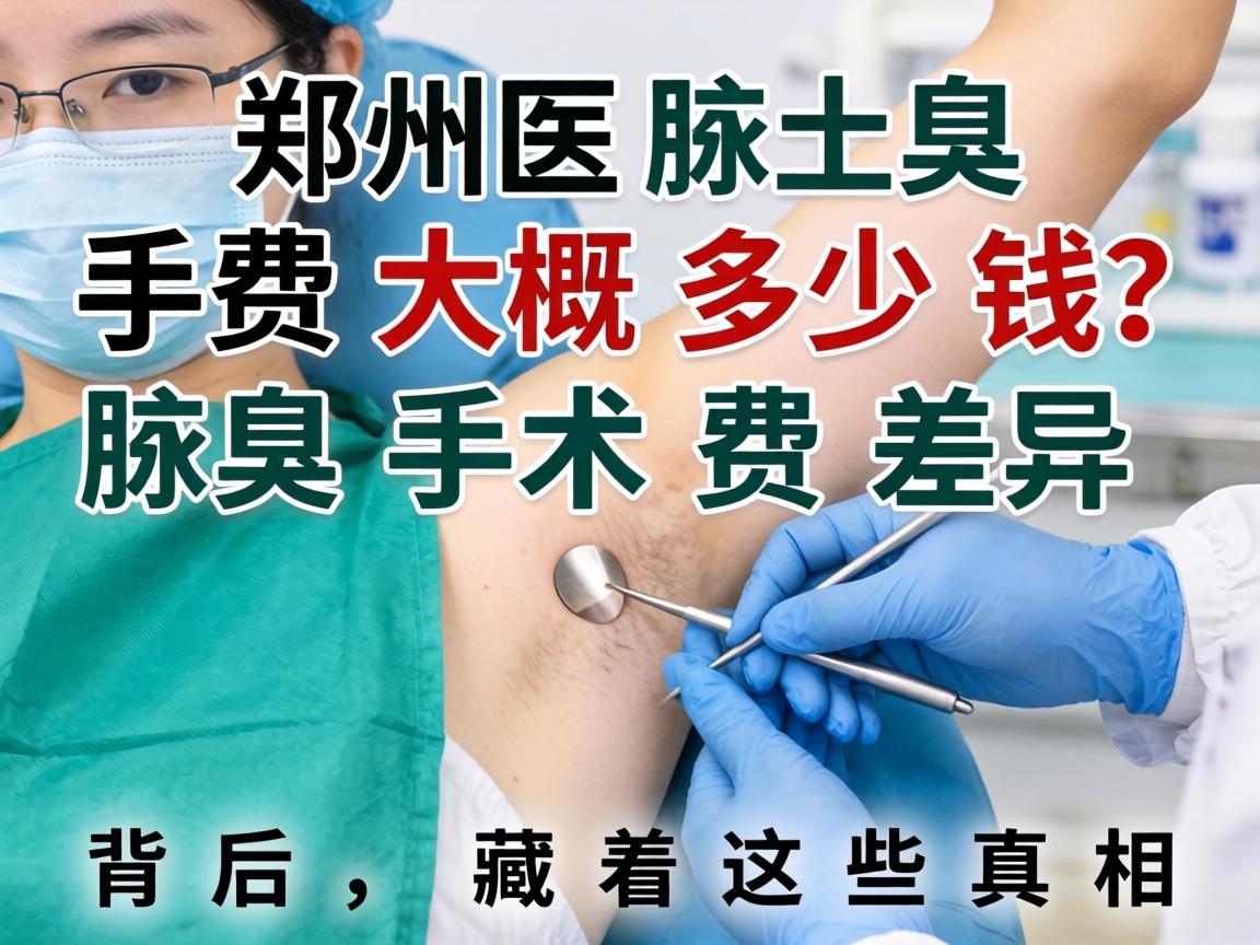 郑州腋臭手术费大概多少钱？腋臭手术费差异背后，藏着这些真相