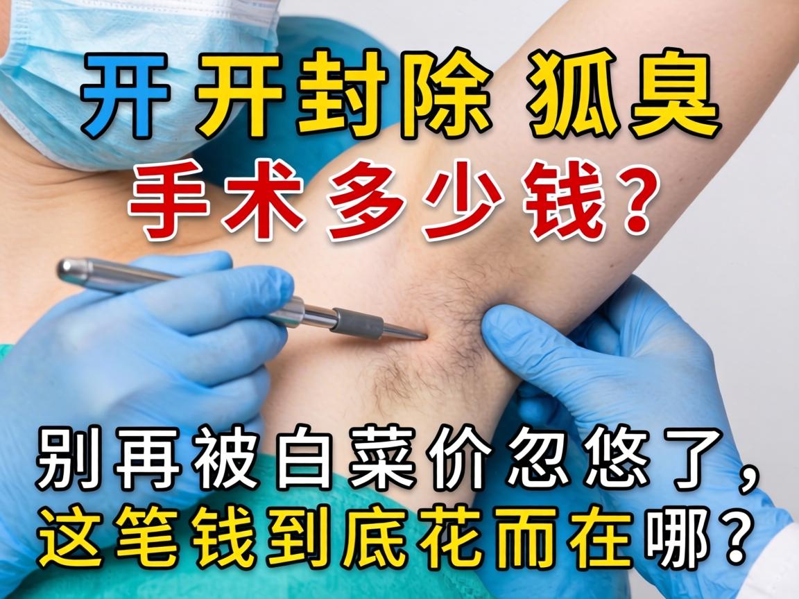 开封除狐臭手术多少钱？别再被白菜价忽悠了，这笔钱到底花在哪？