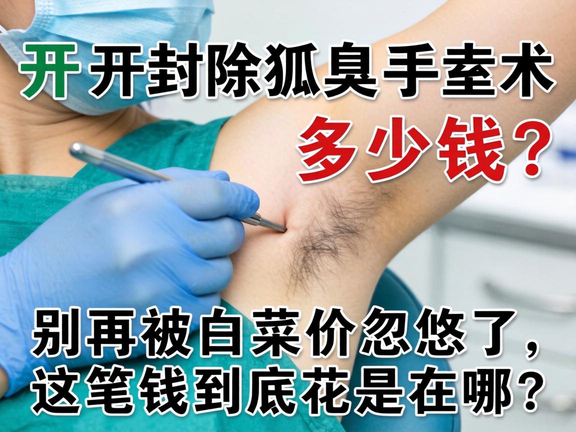 开封除狐臭手术多少钱？别再被白菜价忽悠了，这笔钱到底花在哪？