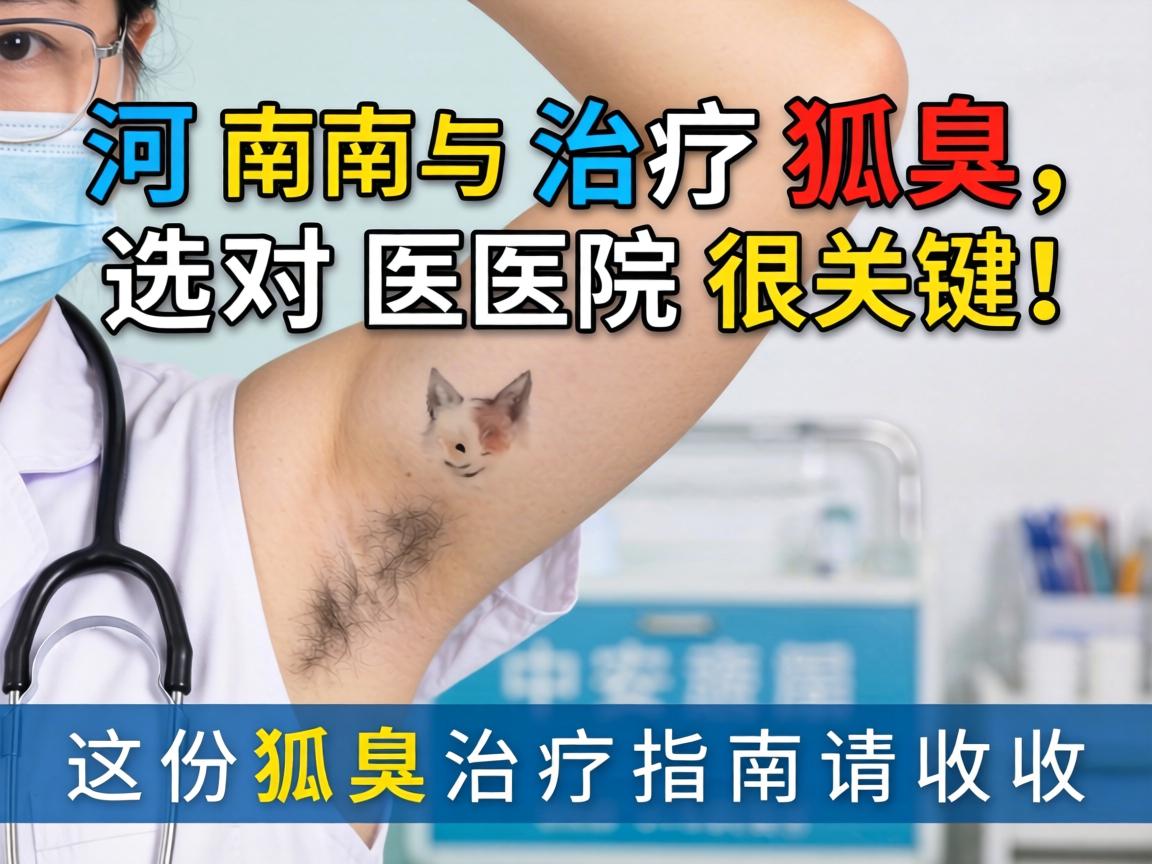 河南治疗狐臭，选对医院很关键！这份狐臭治疗指南请收好