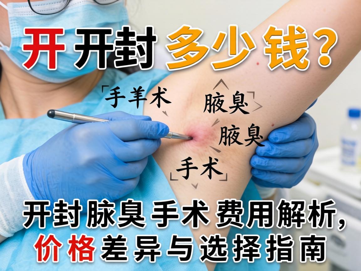 开封腋臭手术多少钱？开封腋臭手术费用解析，价格差异与选择指南