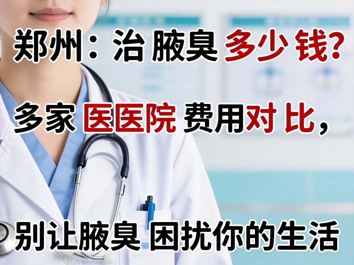 郑州治腋臭多少钱？多家医院费用对比，别让腋臭困扰你的生活