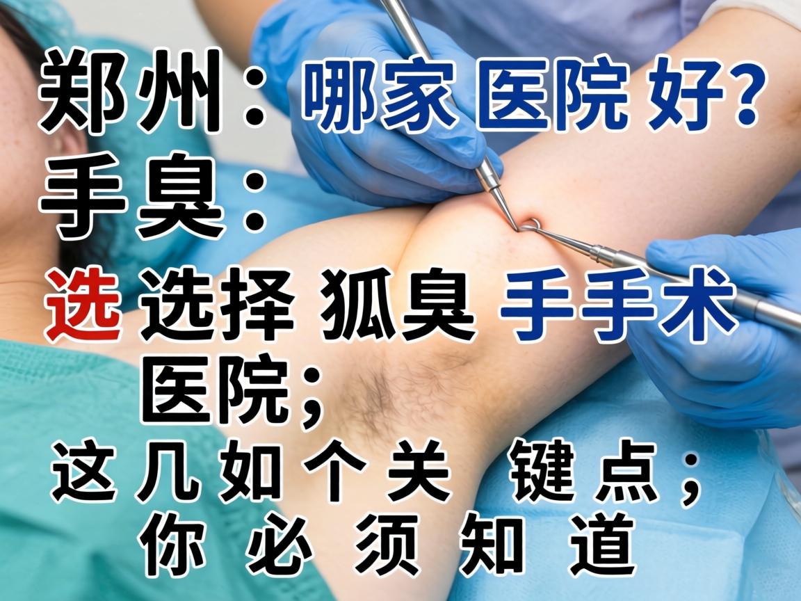 郑州狐臭手术哪家医院好？选择狐臭手术医院，这几个关键点你必须知道