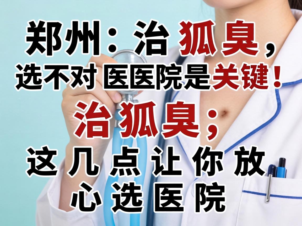 郑州治狐臭，选对医院是关键！治狐臭，这几点让你放心选医院