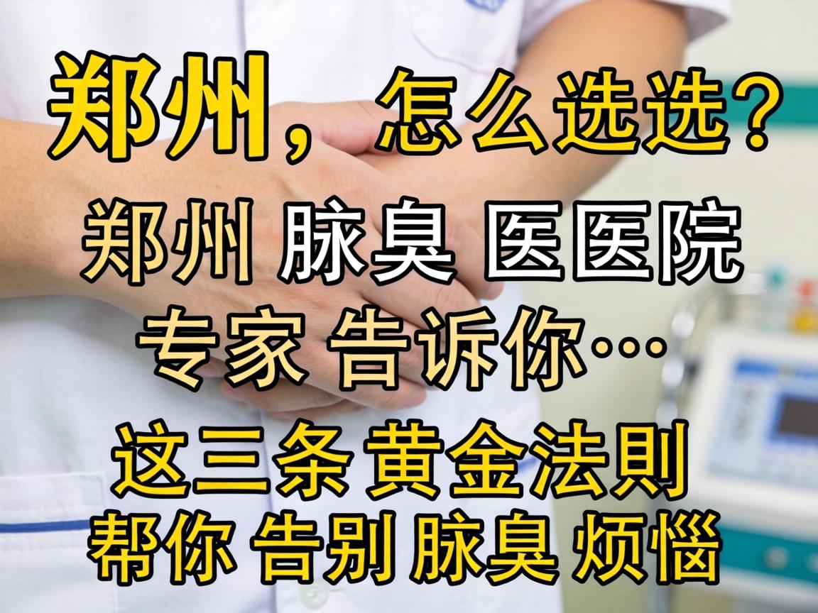 郑州腋臭医院怎么选？郑州腋臭医院专家告诉你，这三条黄金法则帮你告别腋臭烦恼