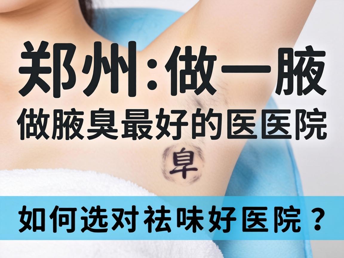 郑州做腋臭最好的医院，如何选对祛味好医院？