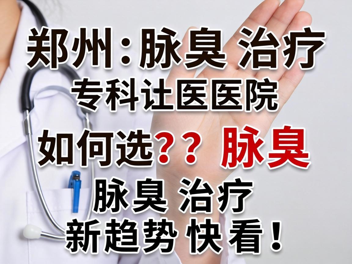 郑州腋臭治疗，专科医院如何选？腋臭治疗新趋势快看！