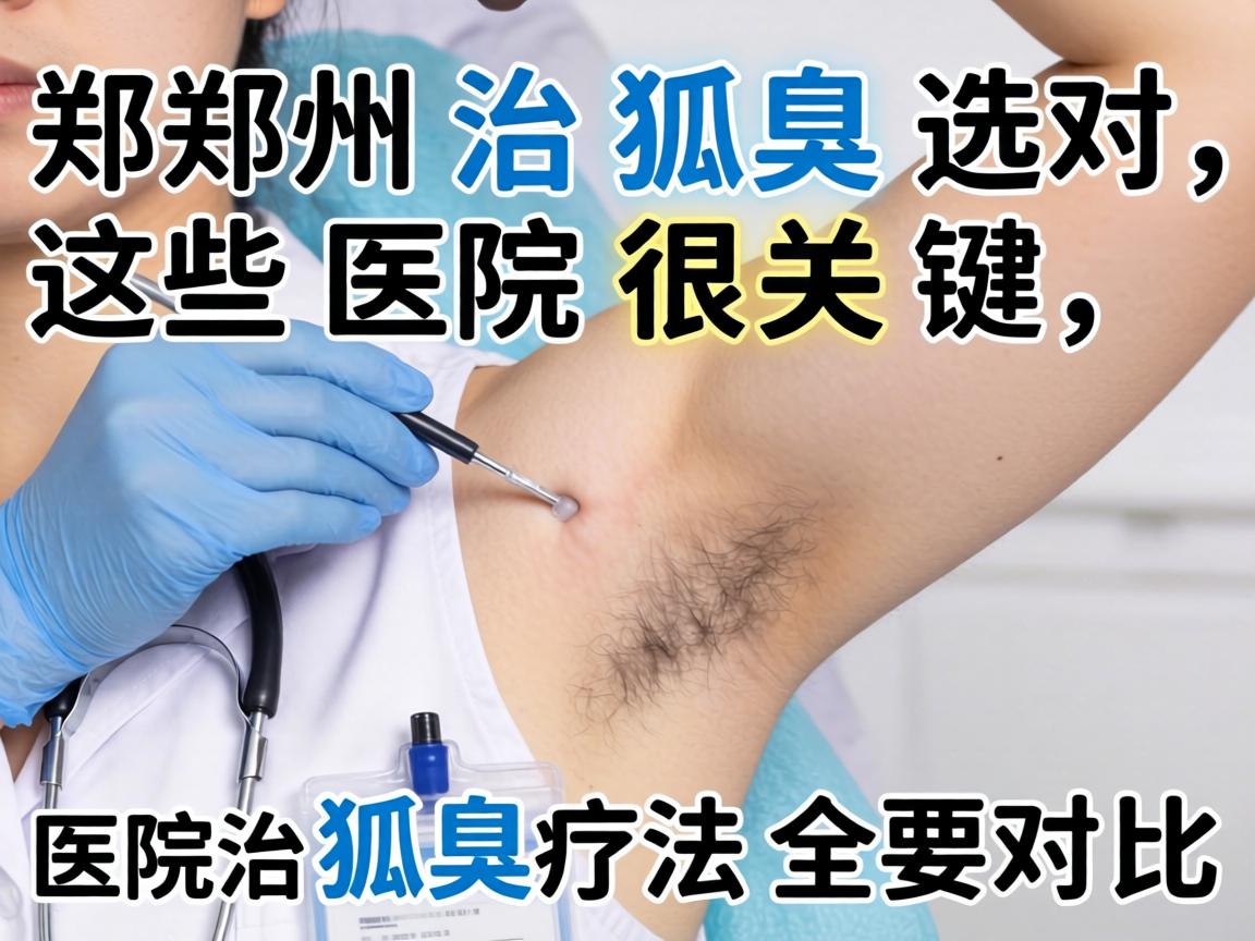 郑州治狐臭选对医院很关键，这些医院治狐臭疗法全对比