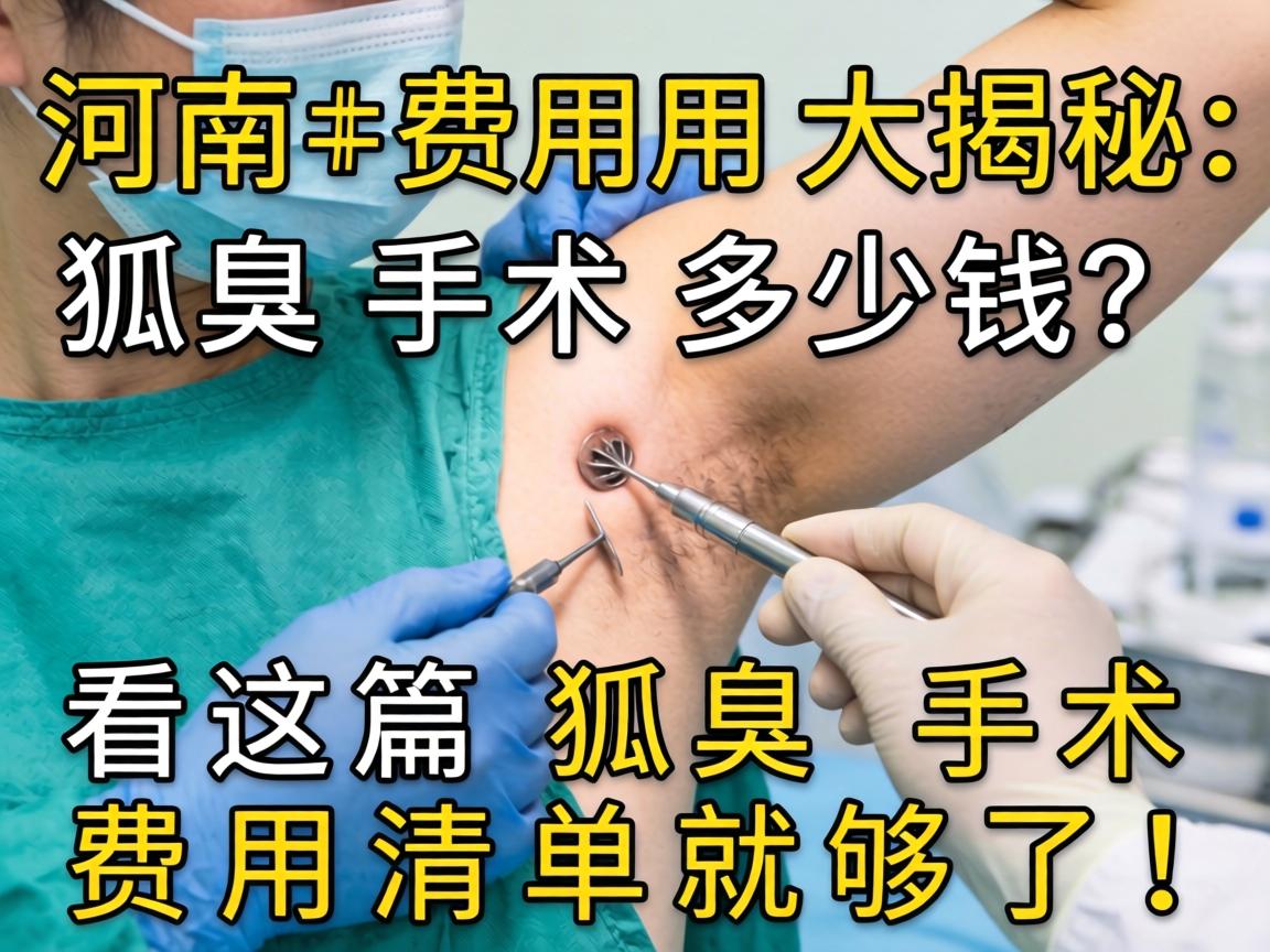 河南狐臭手术费用大揭秘，狐臭手术多少钱？看这篇狐臭手术费用清单就够了！