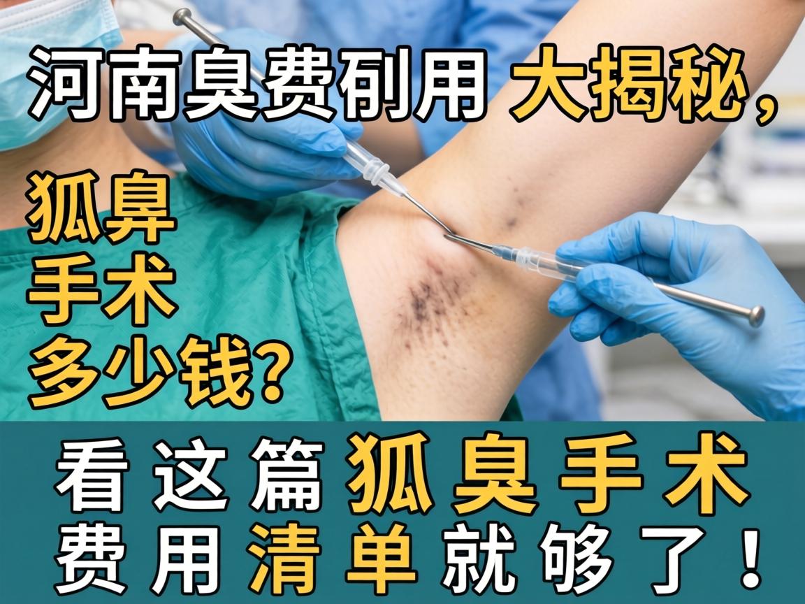 河南狐臭手术费用大揭秘，狐臭手术多少钱？看这篇狐臭手术费用清单就够了！