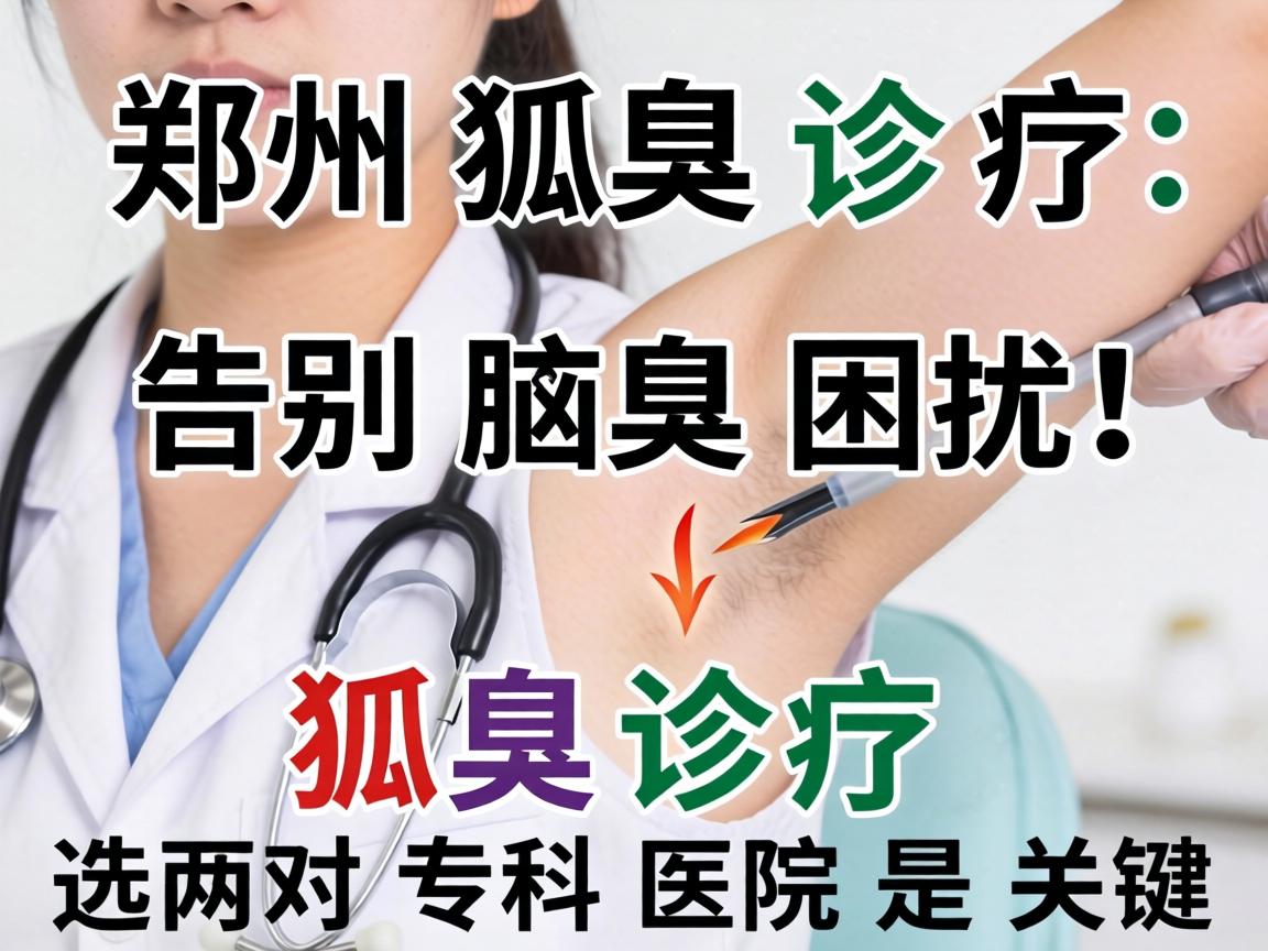 郑州狐臭诊疗，告别腋臭困扰，狐臭诊疗选对专科医院是关键