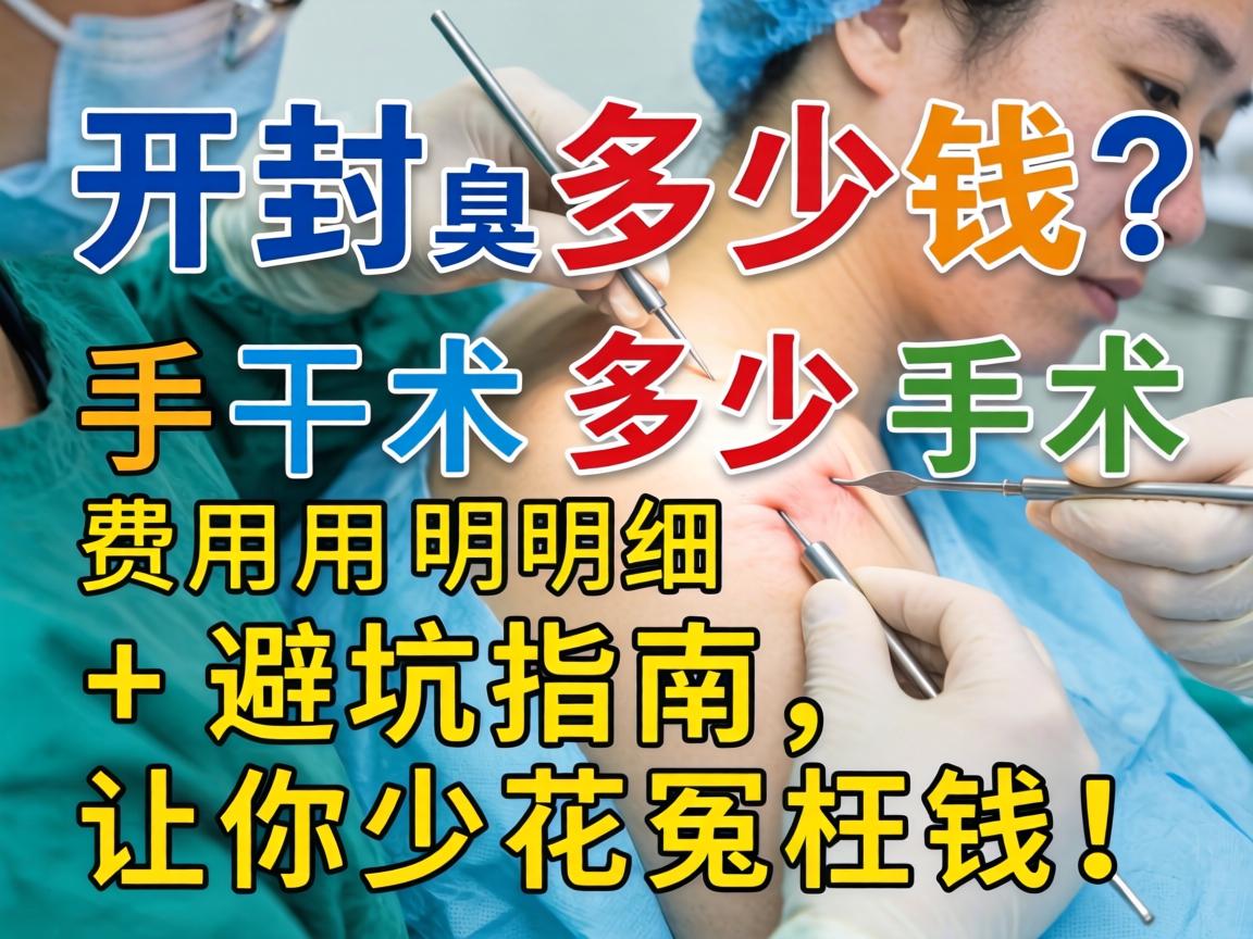 开封腋臭手术多少钱？手术费用明细+避坑指南，让你少花冤枉钱！