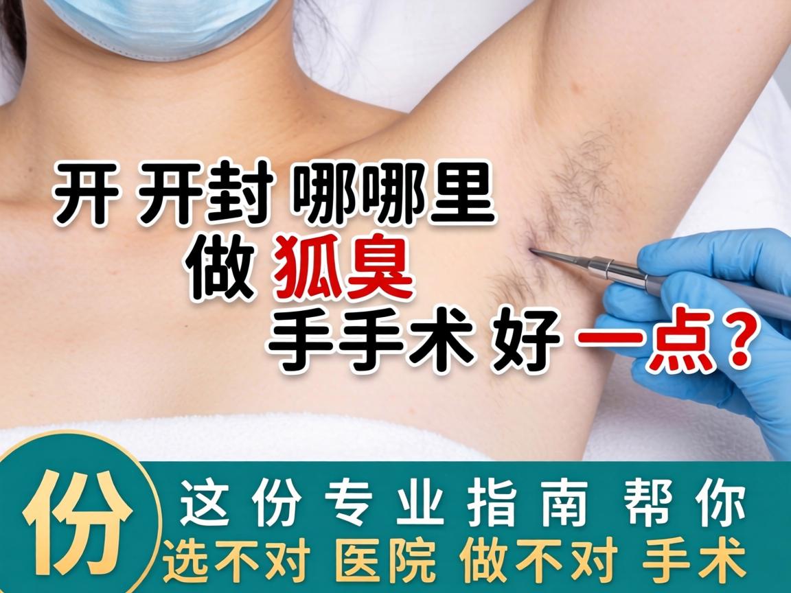 开封哪里做狐臭手术好一点？这份专业指南帮你选对医院做对手术