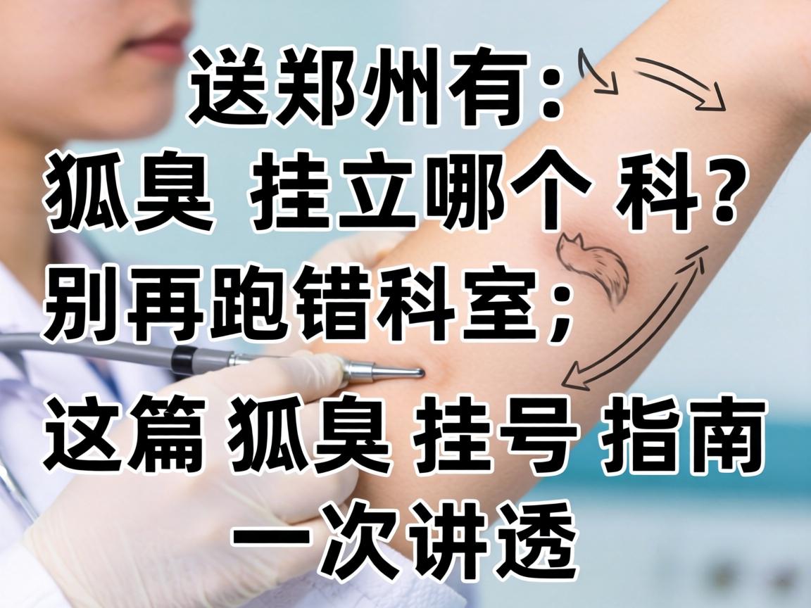 郑州狐臭挂哪个科？别再跑错科室，这篇狐臭挂号指南一次讲透