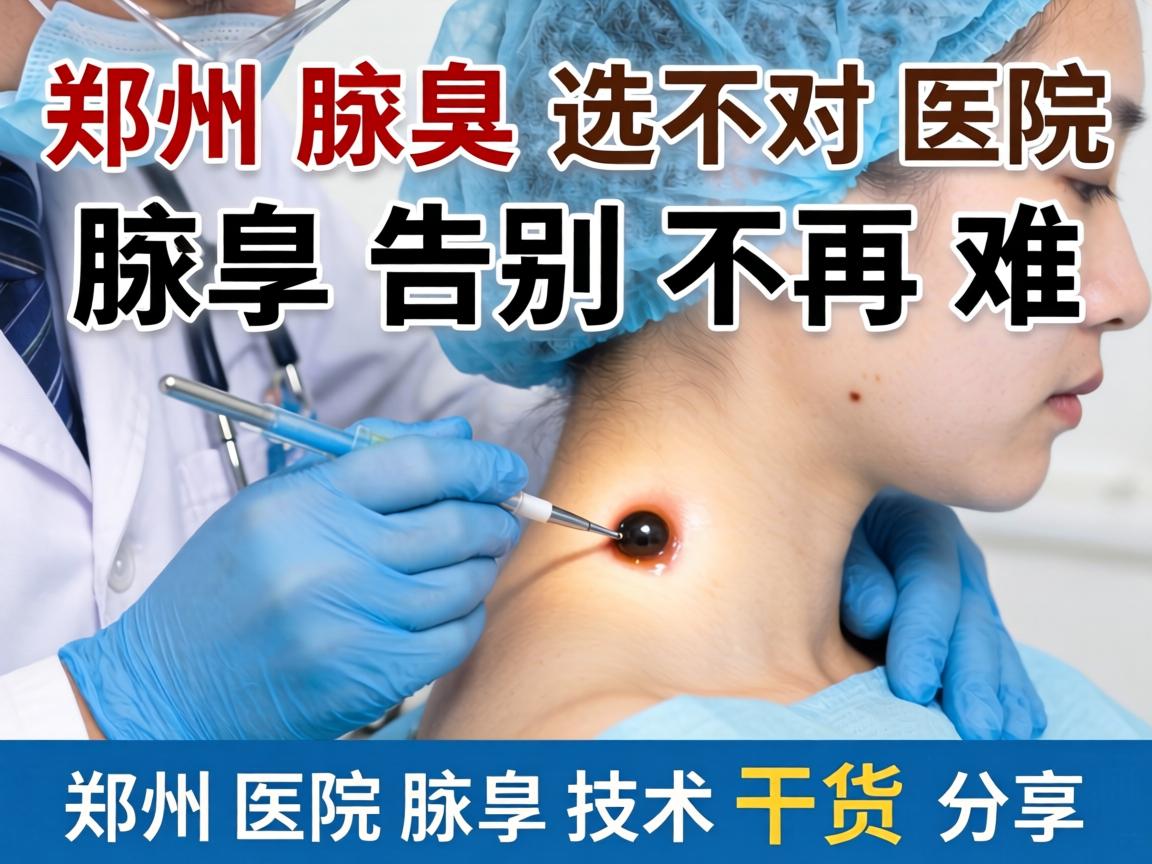 郑州腋臭手术选对医院，腋臭告别不再难，郑州医院腋臭技术干货分享