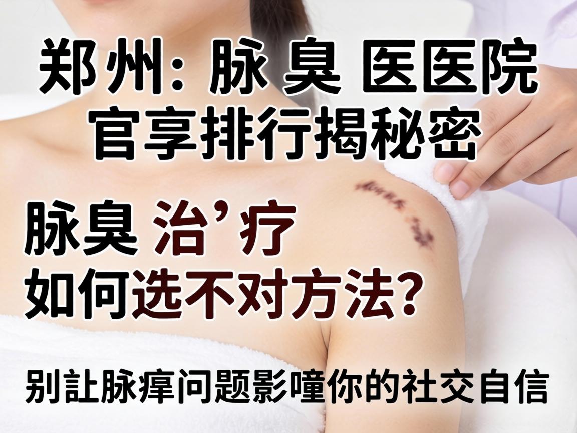 郑州腋臭医院排行揭秘，腋臭治疗如何选对方法？别让腋臭问题影响你的社交自信