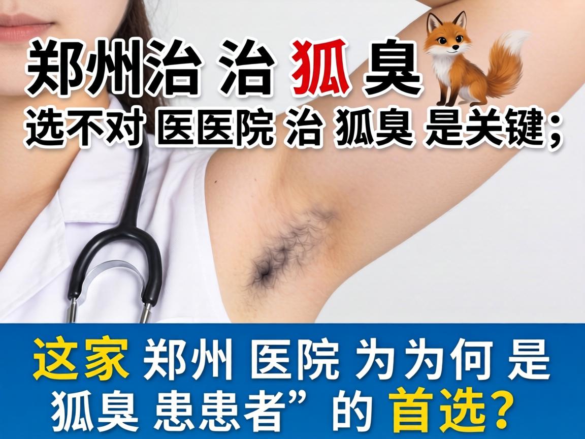 郑州治狐臭，选对医院治狐臭是关键，这家郑州医院为何是狐臭患者的首选？