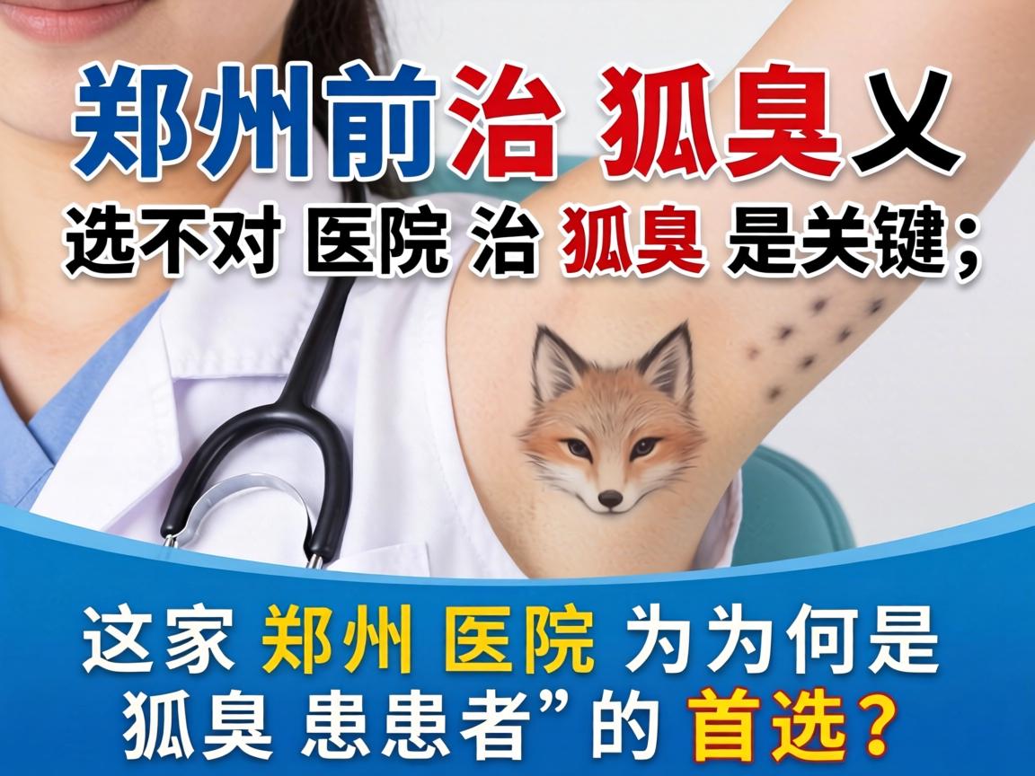 郑州治狐臭，选对医院治狐臭是关键，这家郑州医院为何是狐臭患者的首选？
