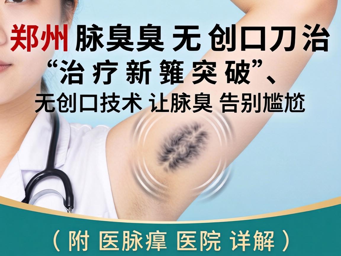 郑州腋臭无创口治疗新突破，无创口技术让腋臭告别尴尬（附医腋臭医院详解）
