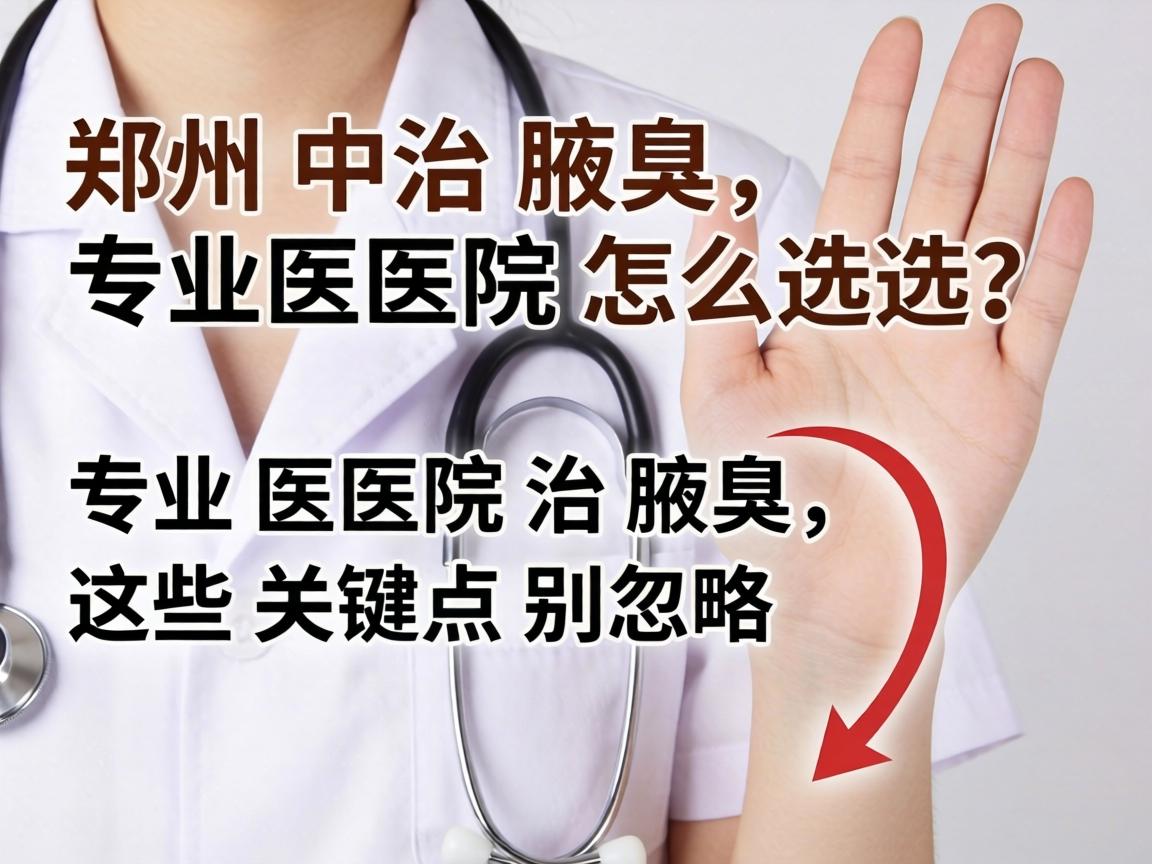 郑州治腋臭专业医院怎么选？专业医院治腋臭，这些关键点别忽略