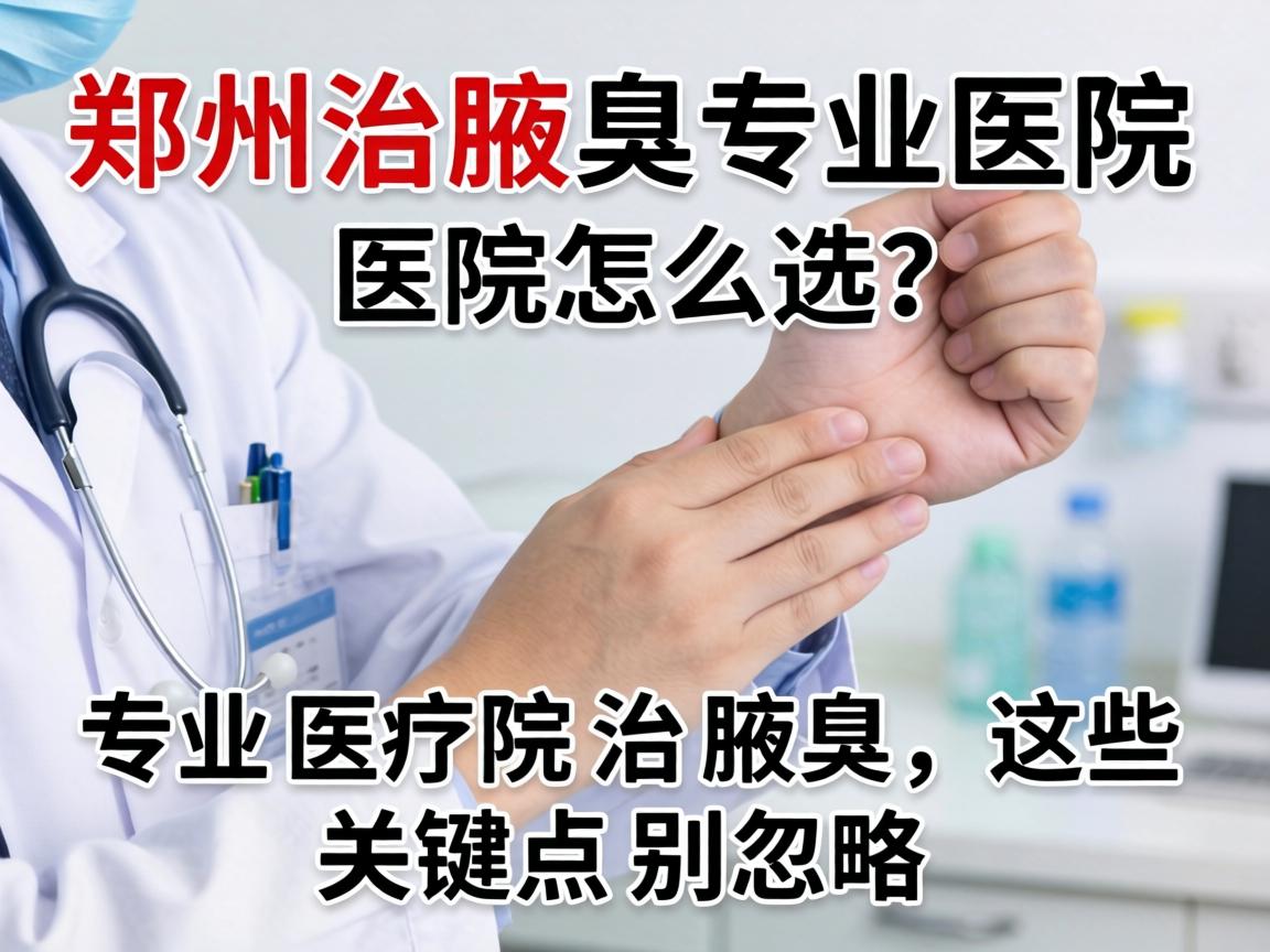 郑州治腋臭专业医院怎么选？专业医院治腋臭，这些关键点别忽略