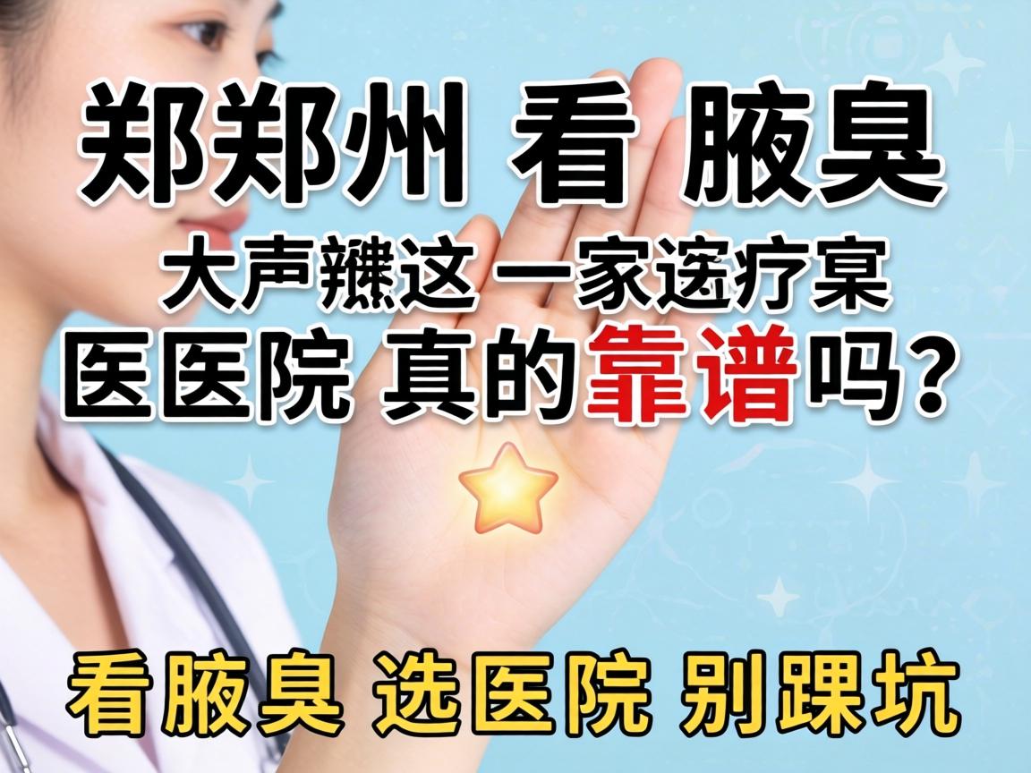 在郑州看腋臭，这家医院真的靠谱吗？看腋臭选医院别踩坑
