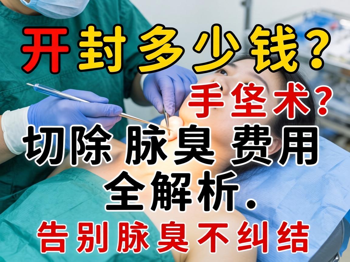 开封腋臭手术多少钱？切除腋臭费用全解析，告别腋臭不纠结