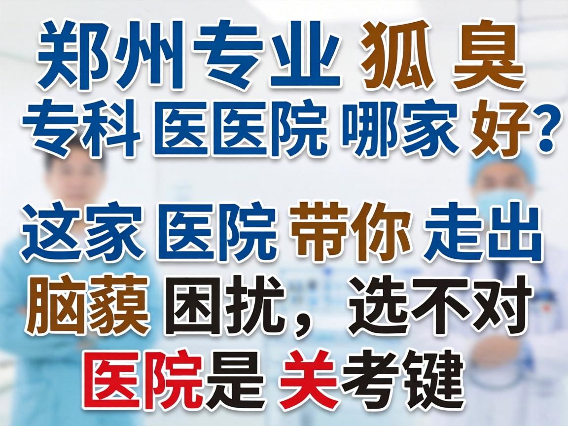 郑州专业狐臭专科医院哪家好？这家医院带你走出腋臭困扰，选对医院是关键