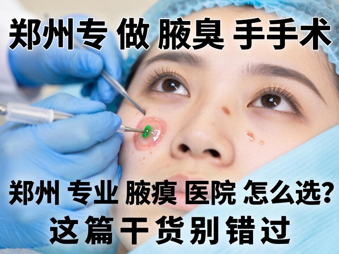 郑州做腋臭手术，郑州专业腋臭医院怎么选？这篇干货别错过