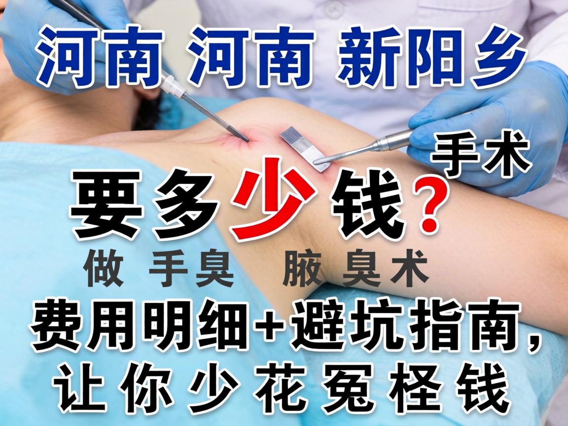 河南新乡做腋臭手术要多少钱？费用明细+避坑指南，让你少花冤枉钱