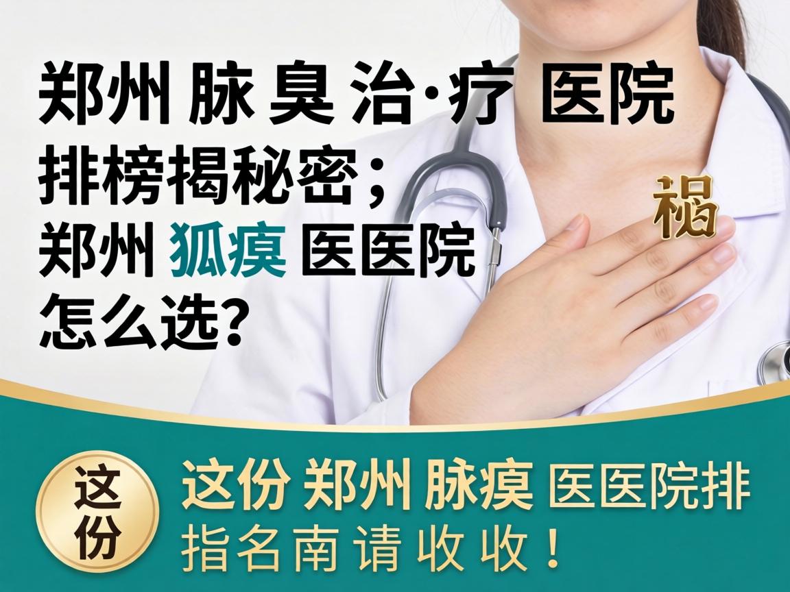 郑州腋臭治疗医院排行榜揭秘，郑州狐臭医院怎么选？这份郑州腋臭医院排名指南请收好！