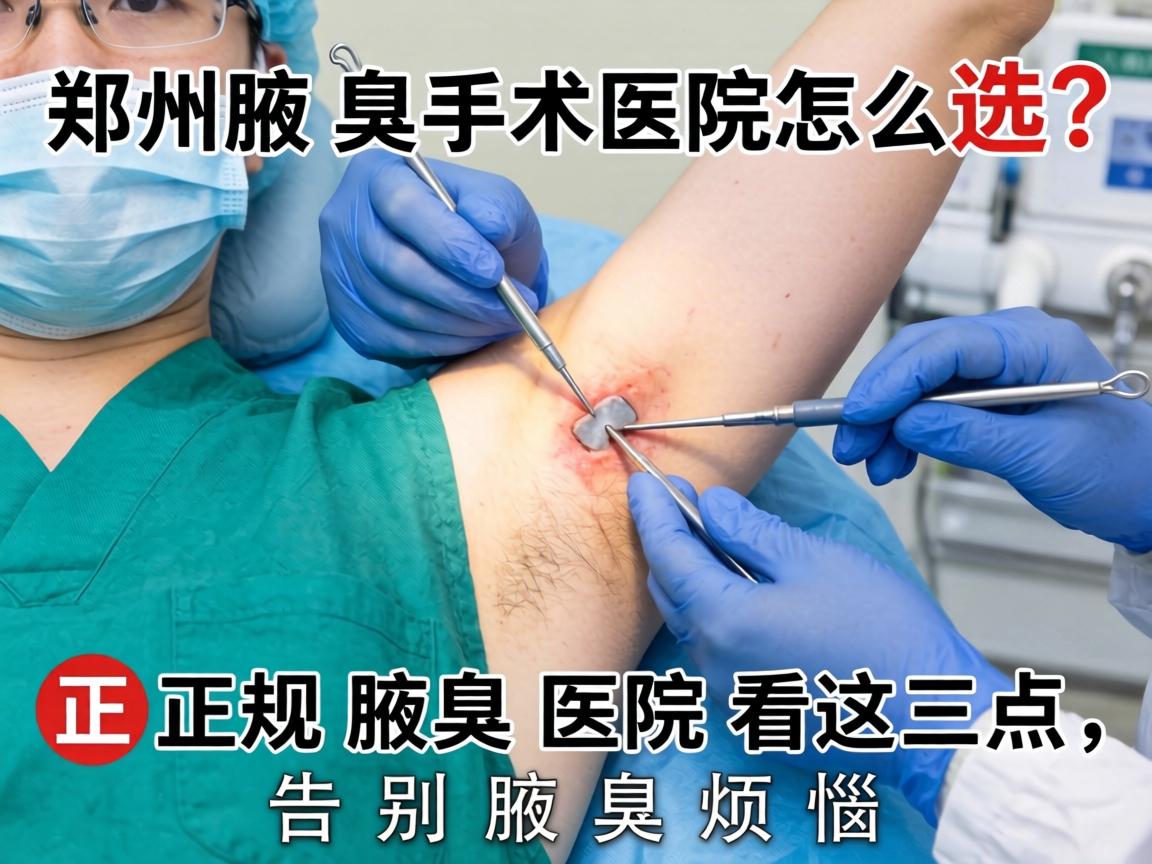 郑州腋臭手术医院怎么选？正规腋臭医院看这三点，告别腋臭烦恼