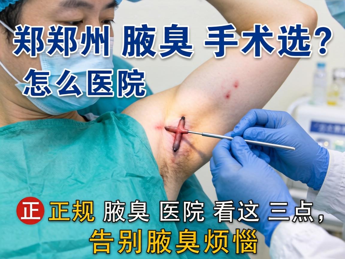 郑州腋臭手术医院怎么选？正规腋臭医院看这三点，告别腋臭烦恼