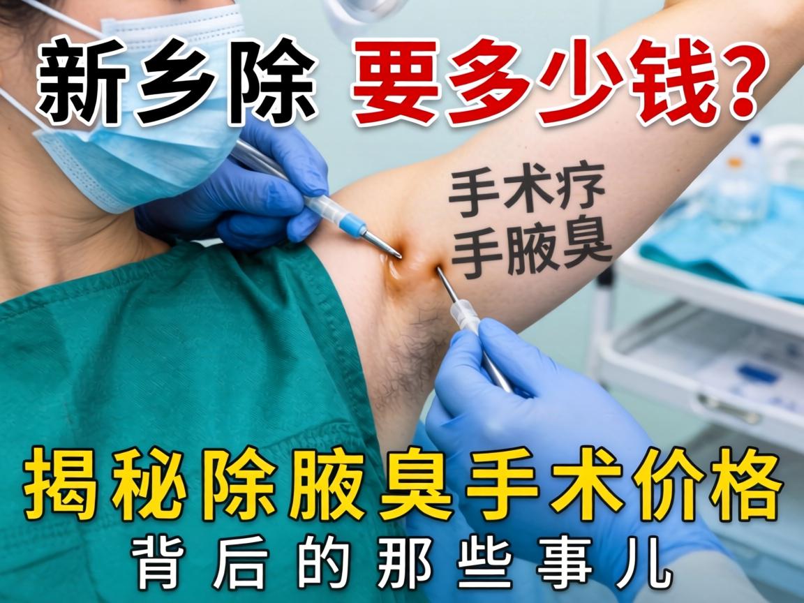 新乡除腋臭手术要多少钱？揭秘除腋臭手术价格背后的那些事儿