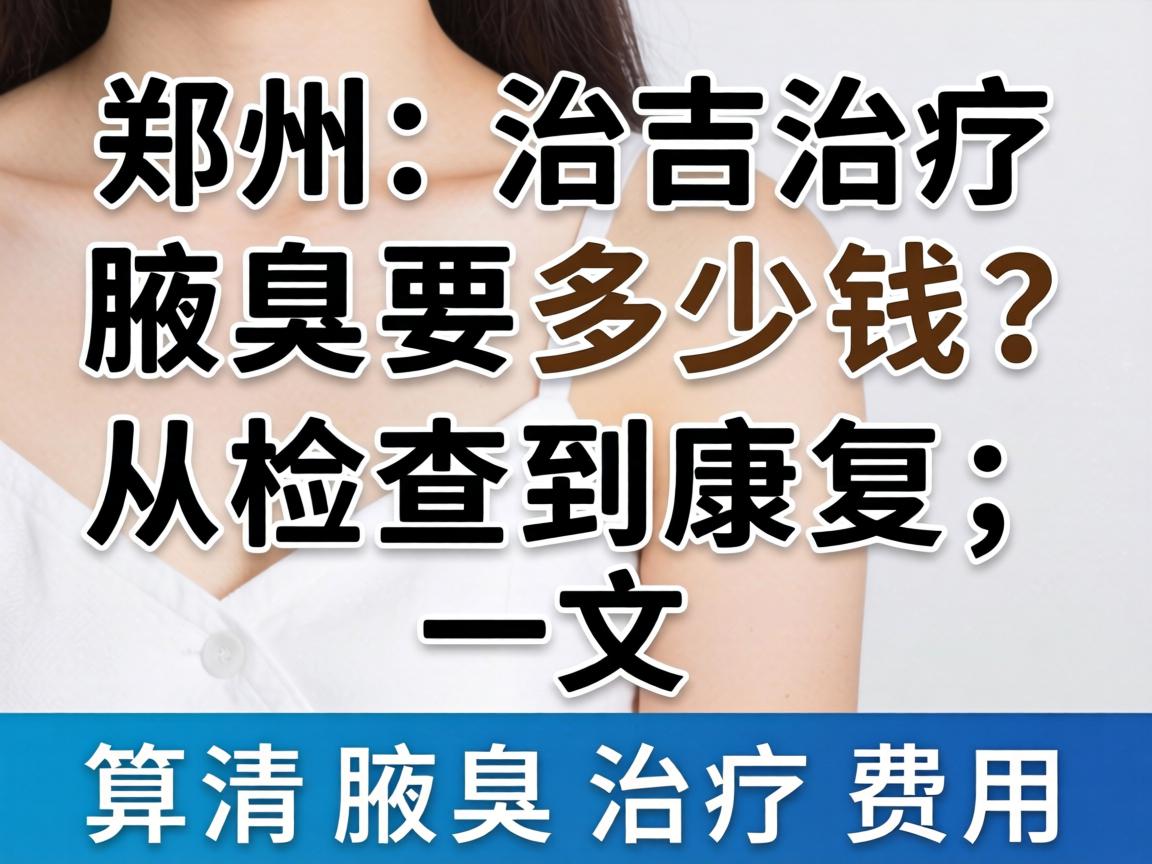 郑州治疗腋臭要多少钱？从检查到康复，一文算清腋臭治疗费用