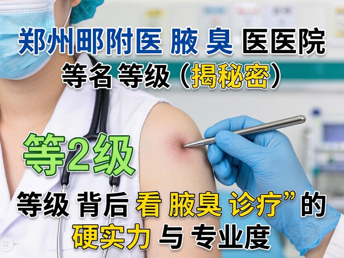 郑州附医腋臭医院等级揭秘，等级背后看腋臭诊疗的硬实力与专业度