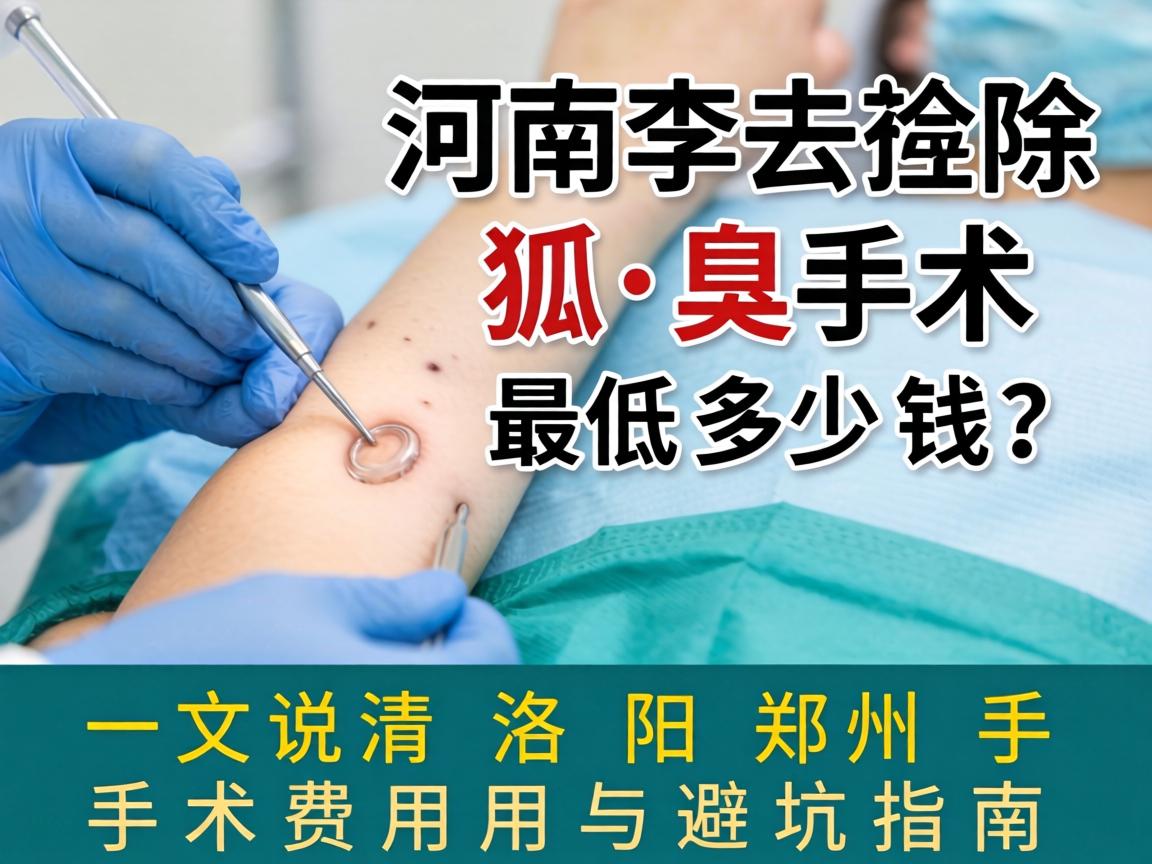 河南去除狐臭手术最低多少钱？一文说清洛阳郑州手术费用与避坑指南